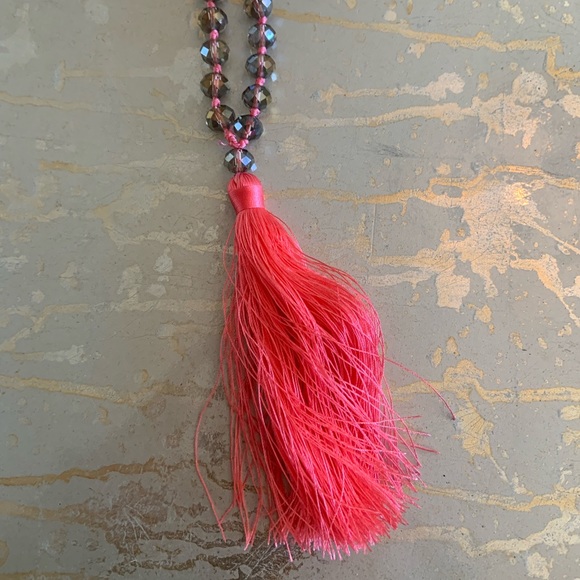 Beaded Tassel Necklace - Picture 3 of 3